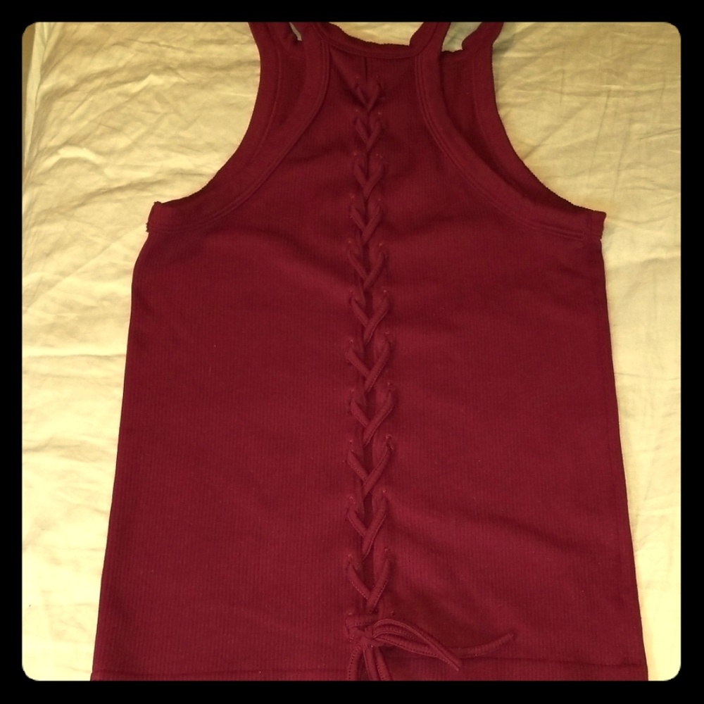 Burgundy top